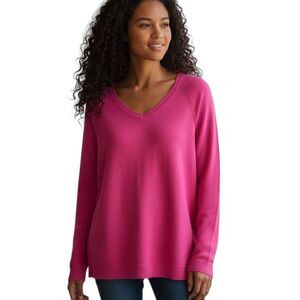 GAP HOT PINK V-NECK PULLOVER SZ.L EUC.
